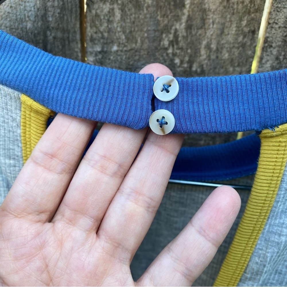 Hem & Thread Block Color Mock Neck Swing Tank - image 8